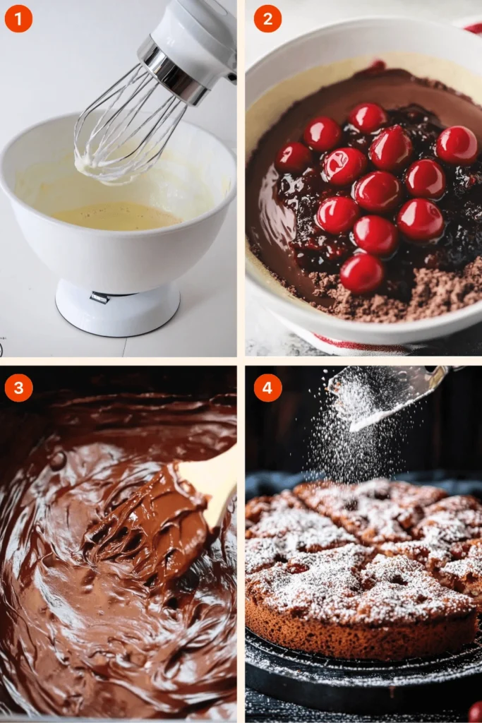 Chocolate Cherry Cake: Your Go-To Dessert for Indulgence and Elegance-Instructions