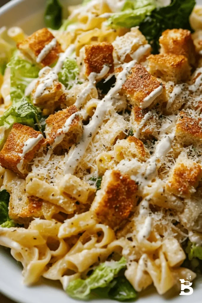Caesar Salad Pasta A Fusion of Classic Flavors and Comfort-1