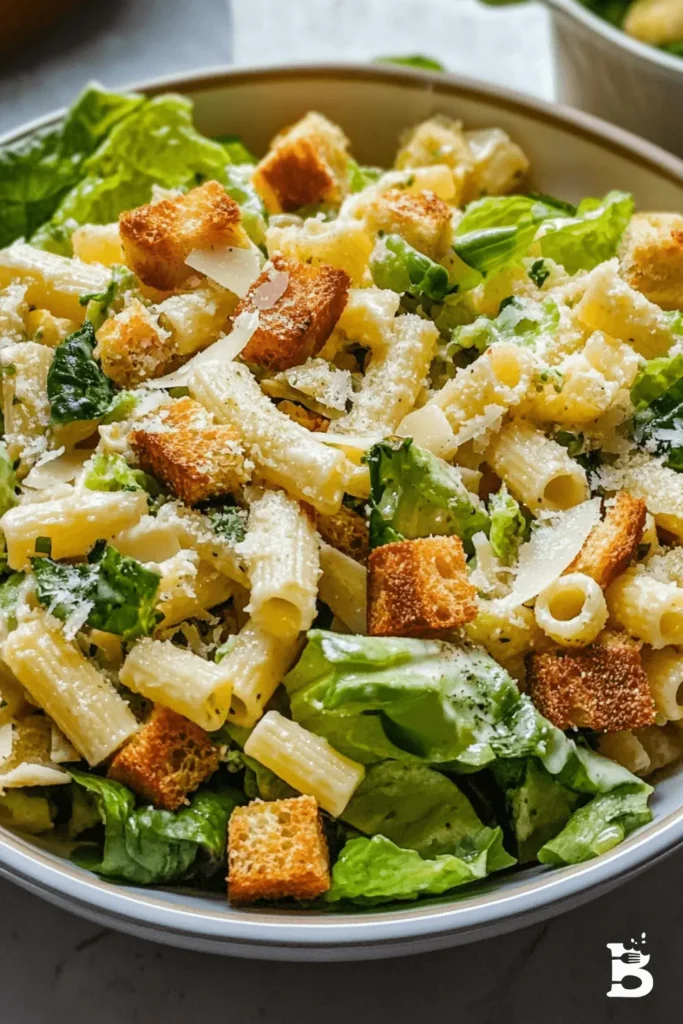 Caesar Salad Pasta A Fusion of Classic Flavors and Comfort-2