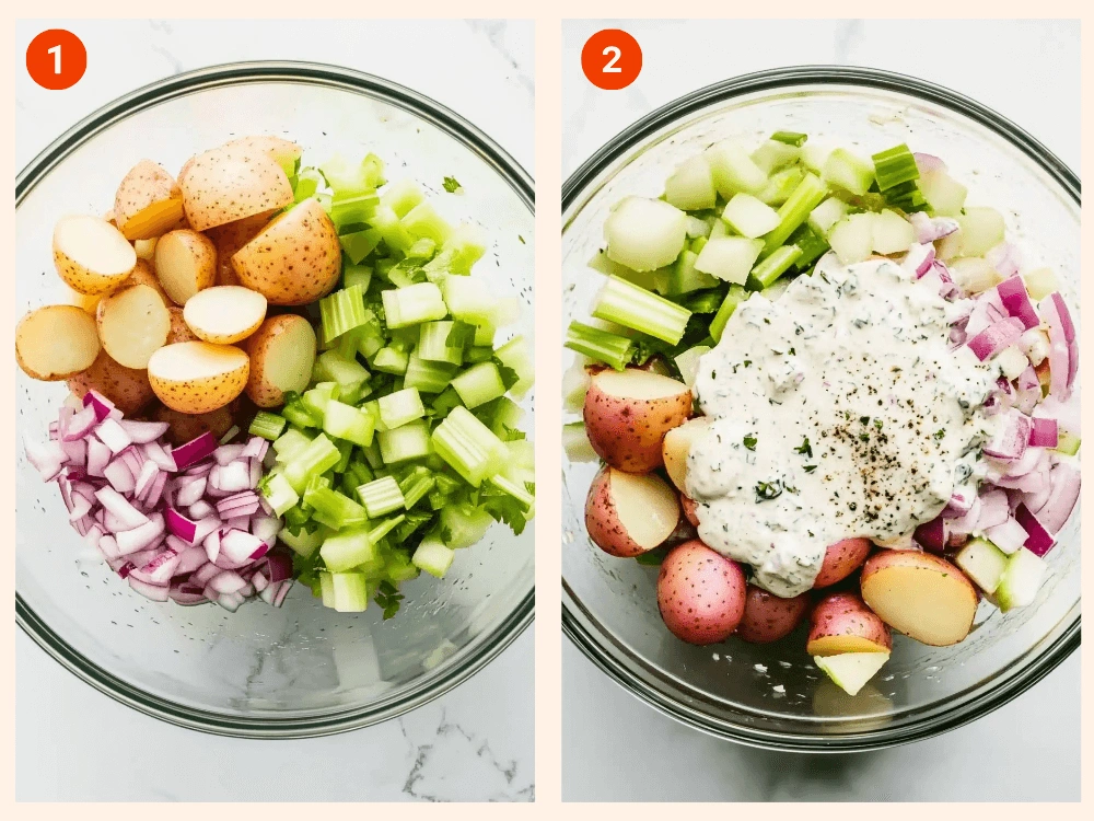 dill potato salad recipe-Instructions