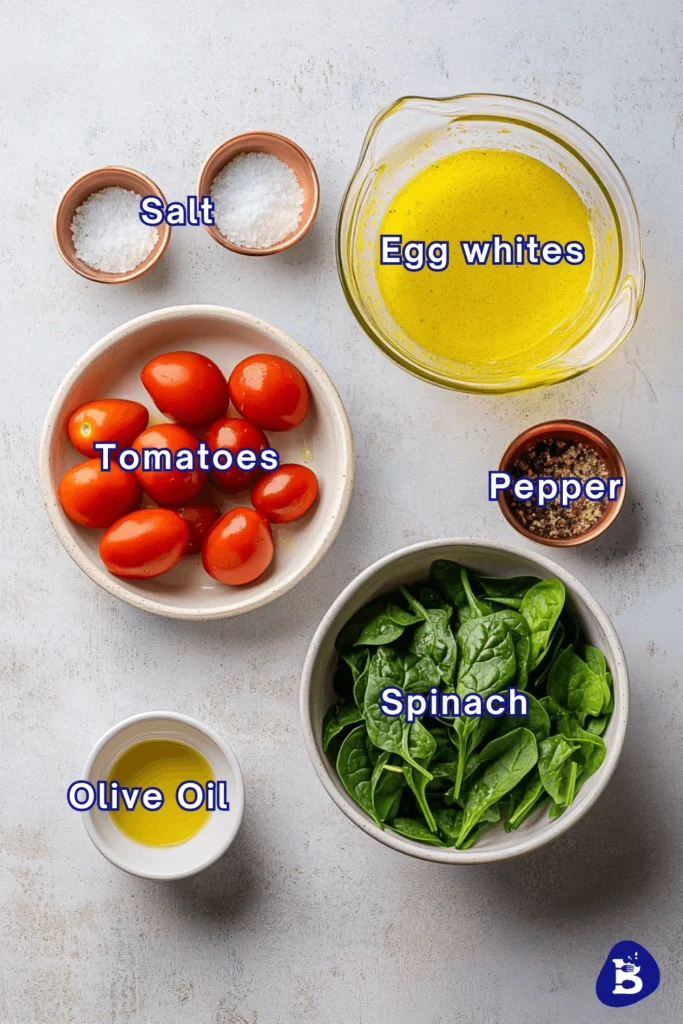 egg white frittata-Ingredients