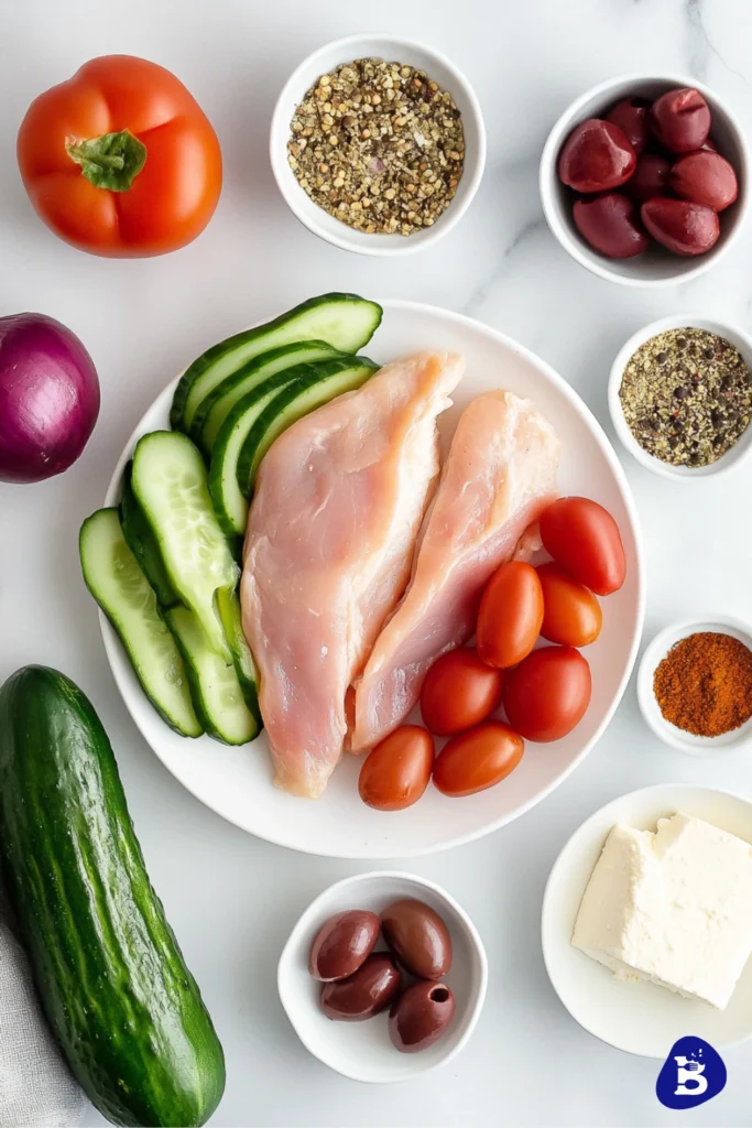 Greek chicken salad-Ingredients