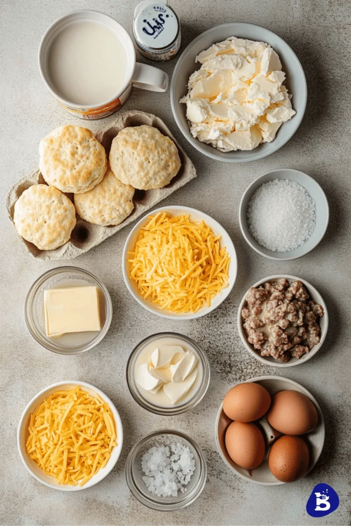 sausage and gravy casserole-Ingredients