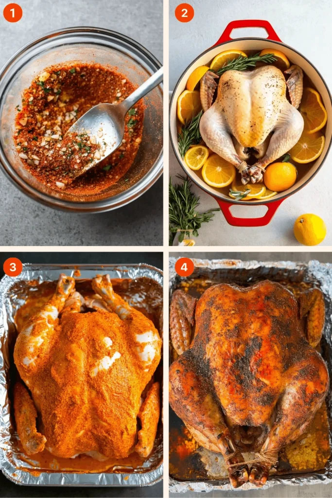 Cajun roasted turkey-Instructions
