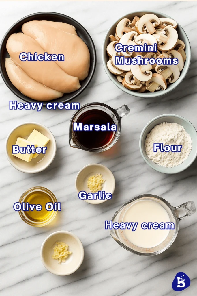chicken marsala-Ingredients