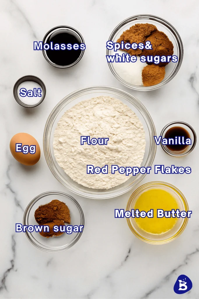 gingerbread cookie bars-Ingredients