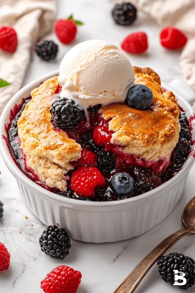 mixed berry cobbler-1
