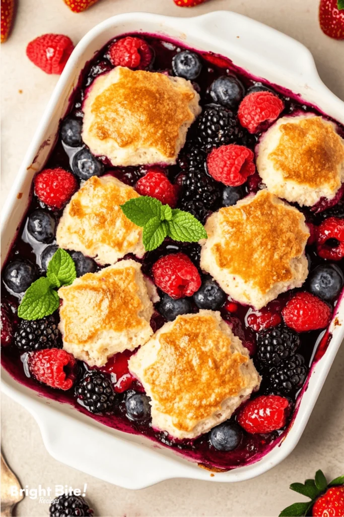 mixed berry cobbler